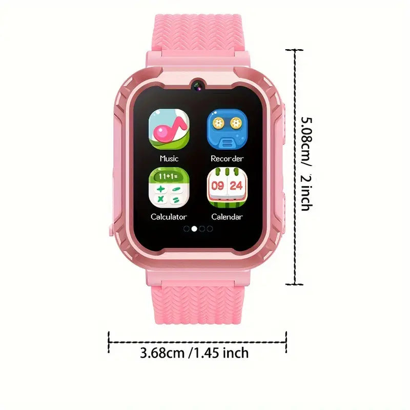 Kids Smartwatch with HD Touch Screen, Camera, Puzzle Games, Learning Card & More - Blue