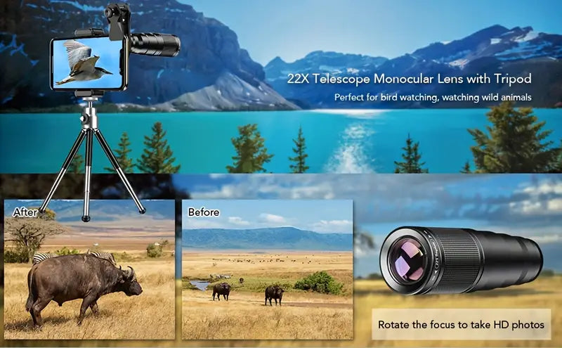 APEXEL 22X Telephoto Lens Kit