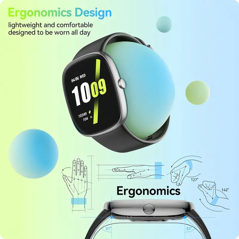 Little Meatball - 46mm Smart Watch For IPhone And Android - Cream