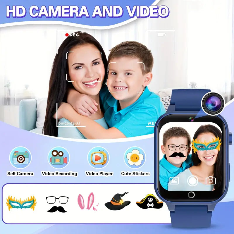 HD Touch Screen Smart Watch For Boys And Girls - Blue