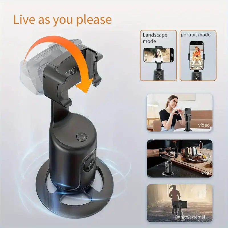 360 Degree Facial Tracking Cell Phone Stabiliser