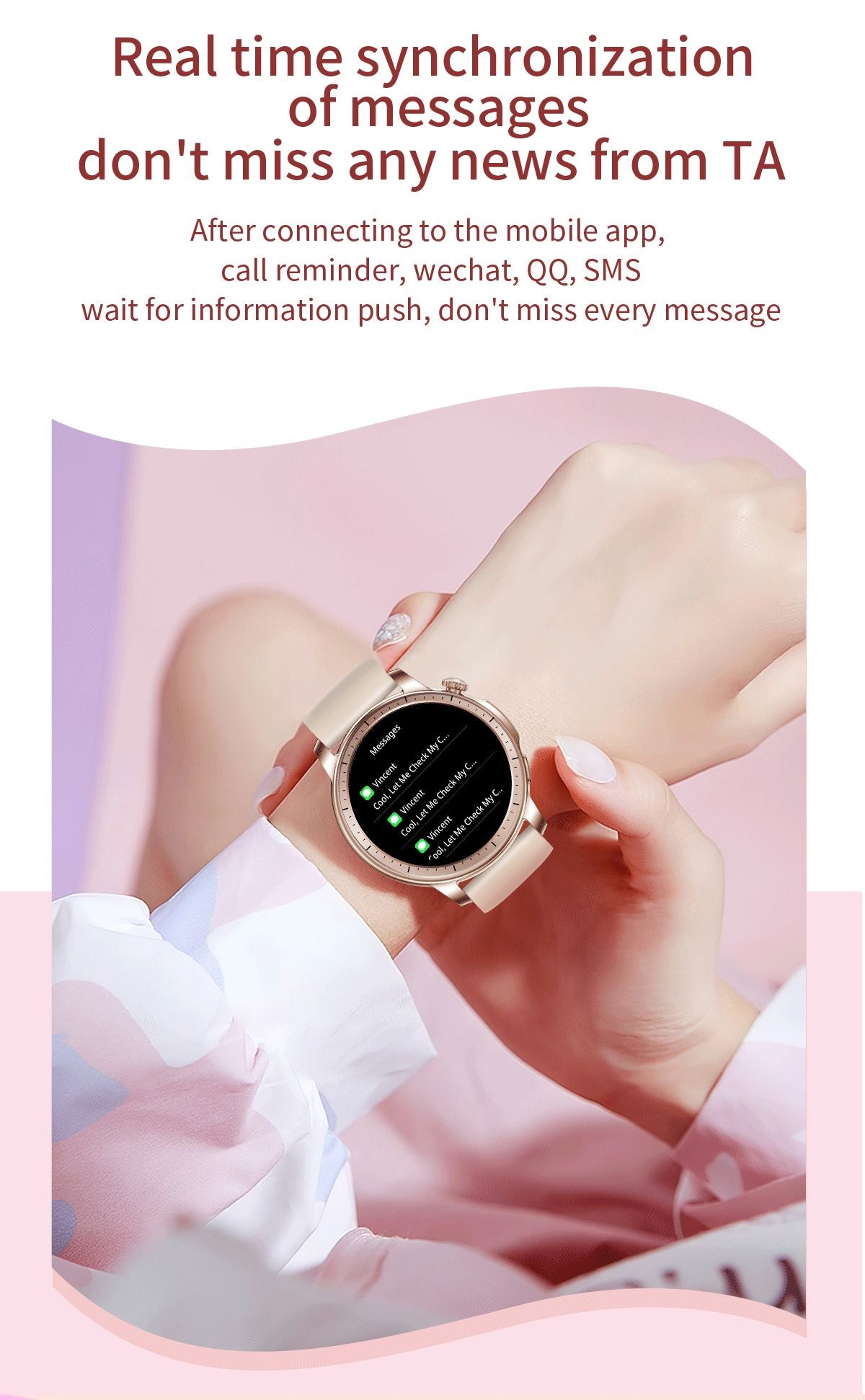 Colmi - V65 Smartwatch With 1.32″ AMOLED Display For Women - Silver