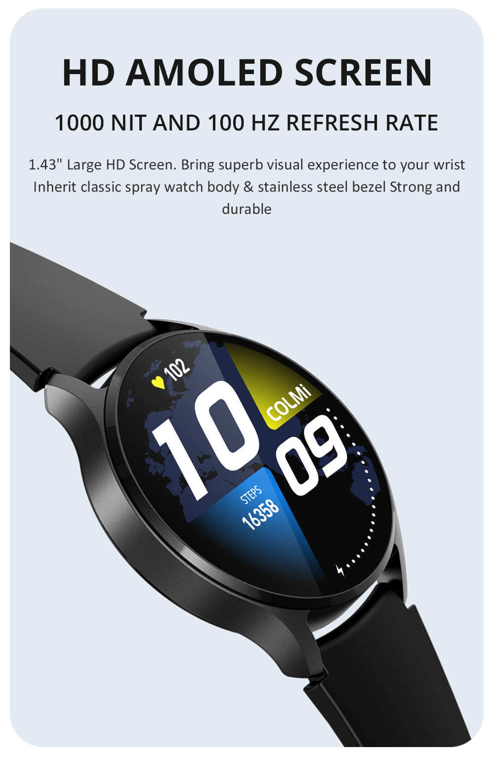 Colmi - I28 Smartwatch With Ultra 1.43″ AOD Display & Ai GPT Prayer Times - Gold