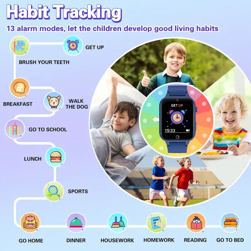 HD Touch Screen Smart Watch For Boys And Girls - Blue