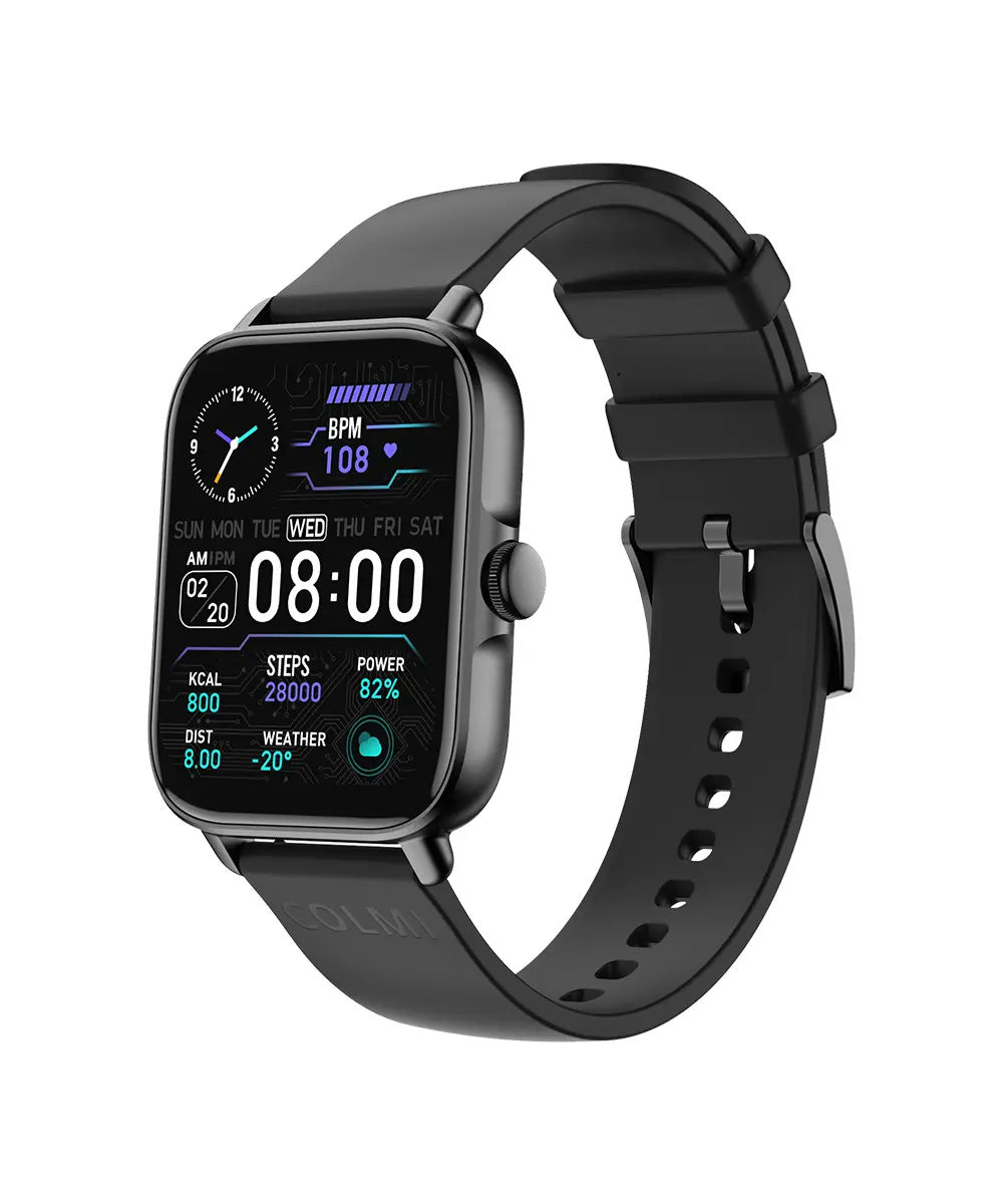 Colmi - P28 Plus Smartwatch With A 1.9″ HD Screen, Bluetooth Calling & IP68 Waterproof - Black