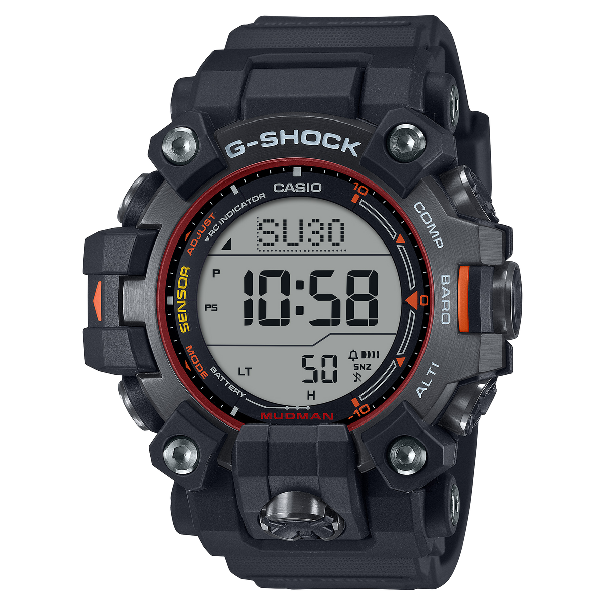 G-Shock Mens 200m Mudman Triple Sensor Solar (Emergency Colors)- GW-9500MEC-1M