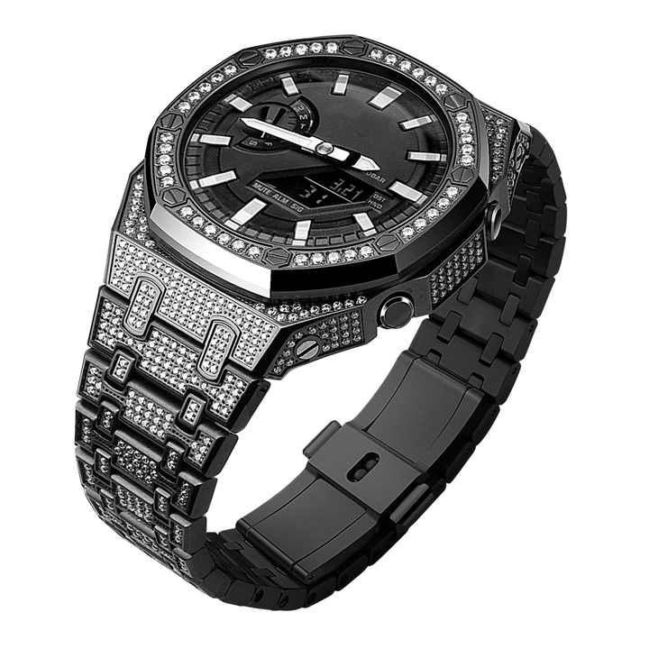 G-Shock GA-2100 Series Modification Kit - Diamond Look - Black