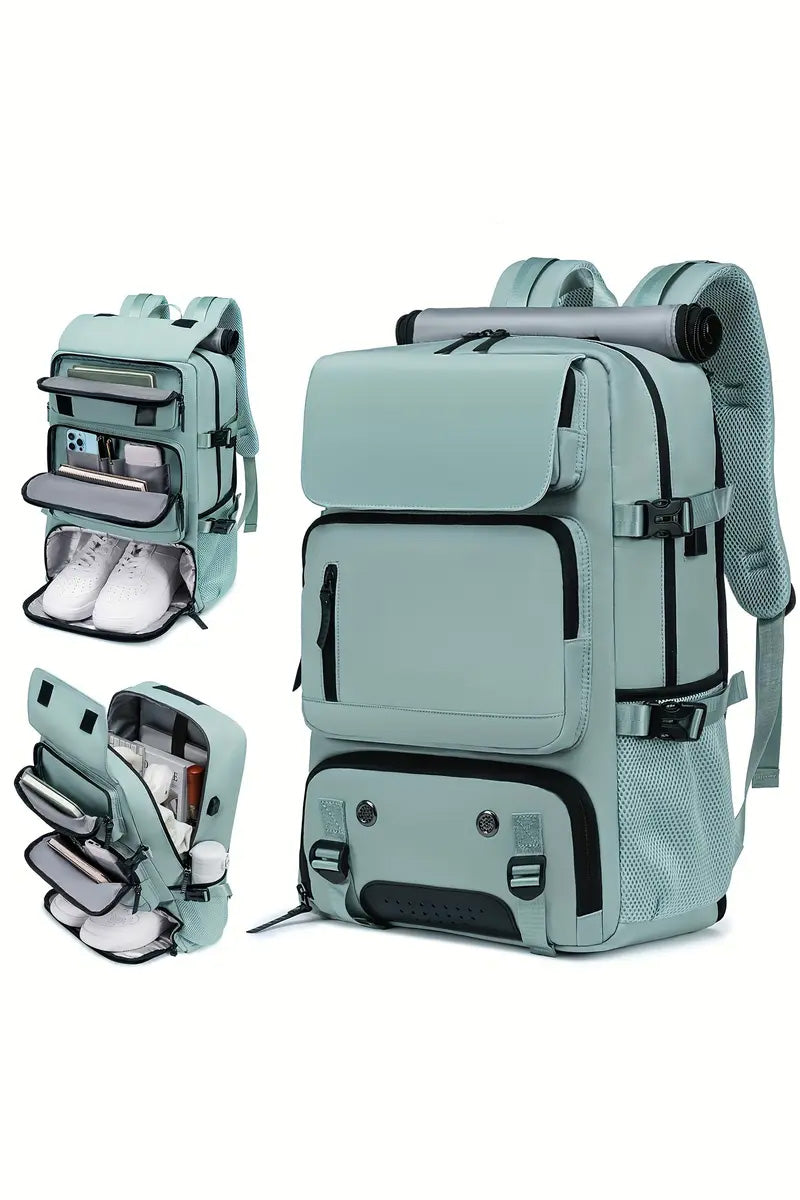 Versatile Large Capacity Backpack with USB & Shoe Compartment