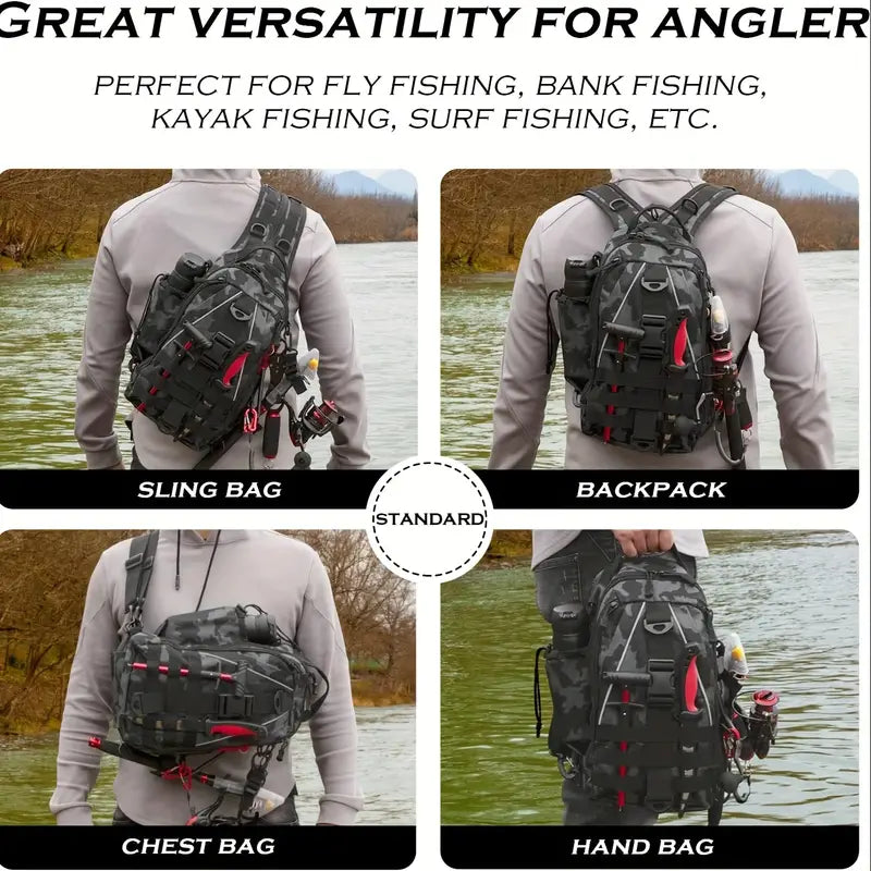 Ghosthorn Fishing Backpack With Rod Holder - Camo