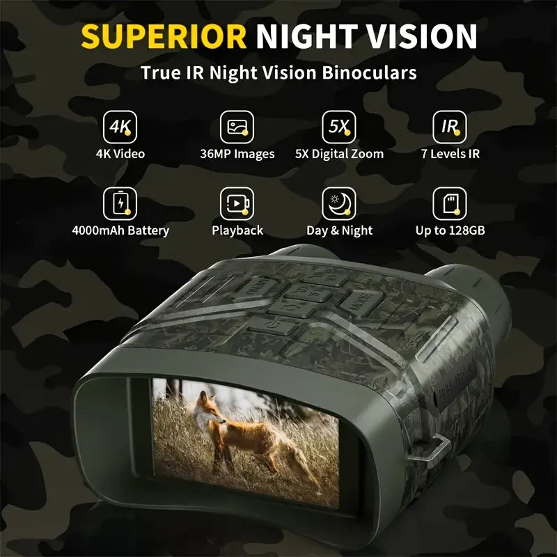 4K Ultra HD Night Vision Binoculars with 32GB SD Card