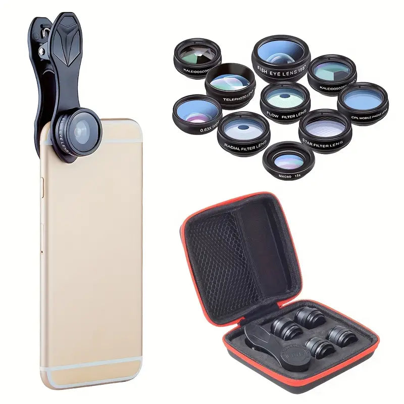 Apexel 10-in-1 Mobile Phone Camera Lens Kit