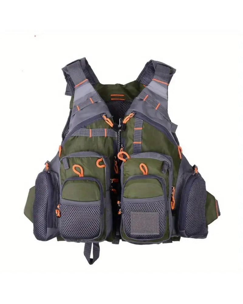 Adjustable Fishing Vest with MultiPocket Breathable Design