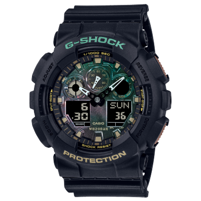 G-Shock Mens 200m Standard - GA-100RC-1CR