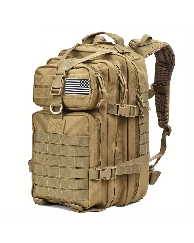 Waterproof 50L Nylon Tactical Backpack - Khaki