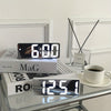 LED Mirror Clock With Time SnoozeNight Light