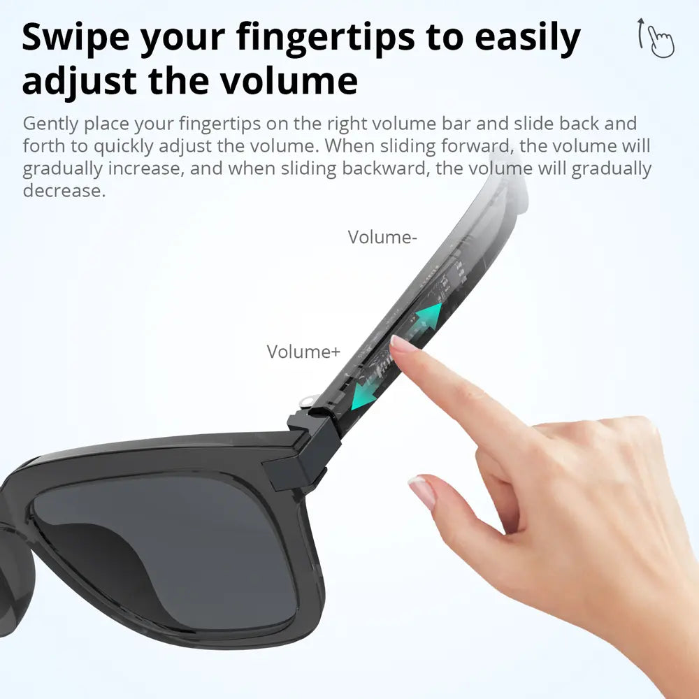 Colmi 2-1 Bluetooth Sunglasses - Black